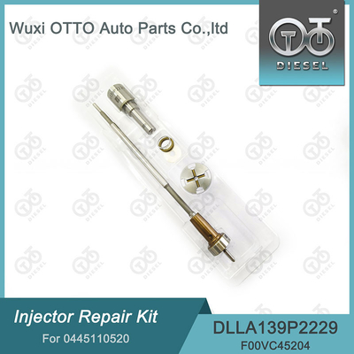 0445110520 Kit de reparación de inyectores Bosch con boquilla DLLA139P2229 y válvula F00VC45204