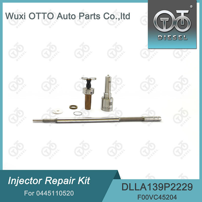 0445110520 Kit de reparación de inyectores Bosch con boquilla DLLA139P2229 y válvula F00VC45204