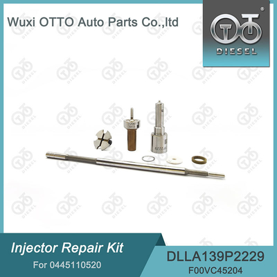 0445110520 Kit de reparación de inyectores Bosch con boquilla DLLA139P2229 y válvula F00VC45204