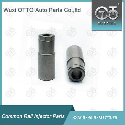 Tuerca de tapa de boquilla de inyector de combustible diésel de acero de alta velocidad Tamaño Φ18.9×46.9×M17*0.75 para inyector piezoeléctrico con bolsa de plástico en embalaje de caja de papel