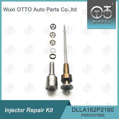 Kit de reparación de inyectores Bosch para 0445110369/646/647 con boquilla DLLA162P2160 y válvula de control F00VC01502.